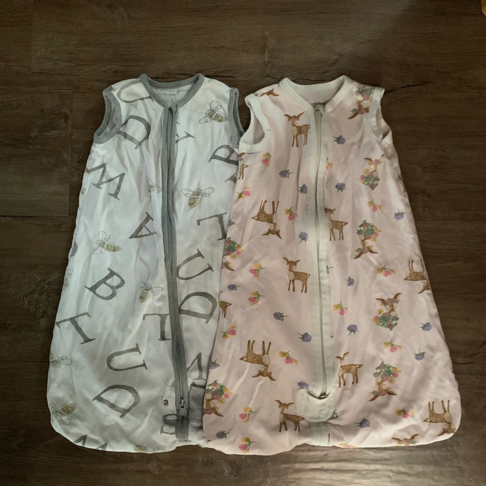 2 Burts Bees sleep sacks, small